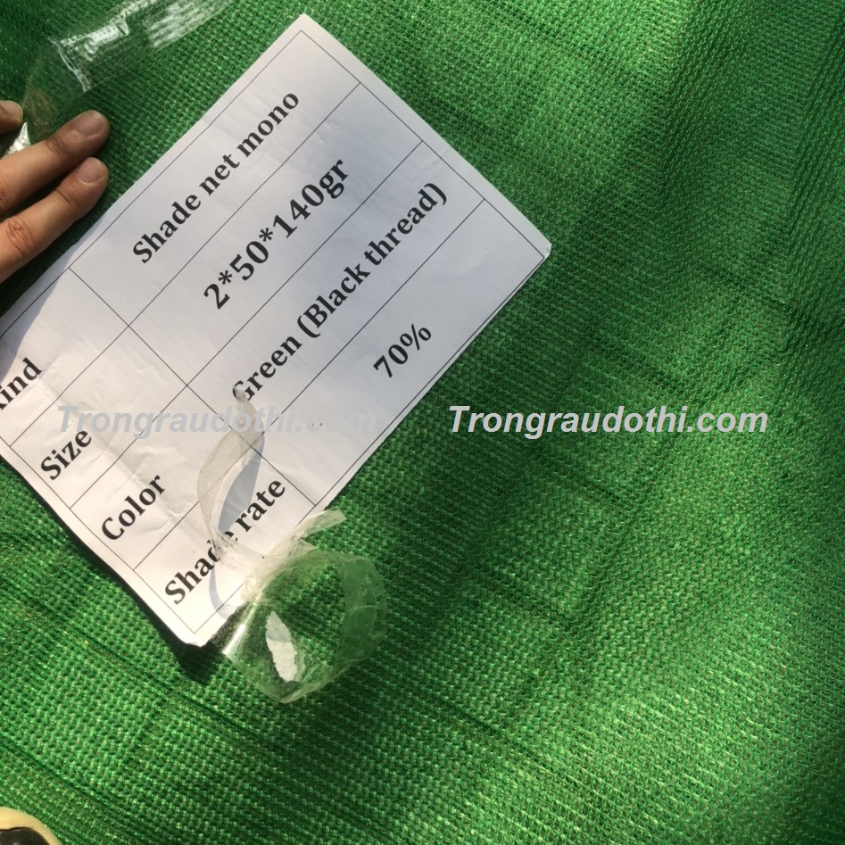 Lưới che nắng Đài Loan sợi tròn 2mx50m, màu xanh